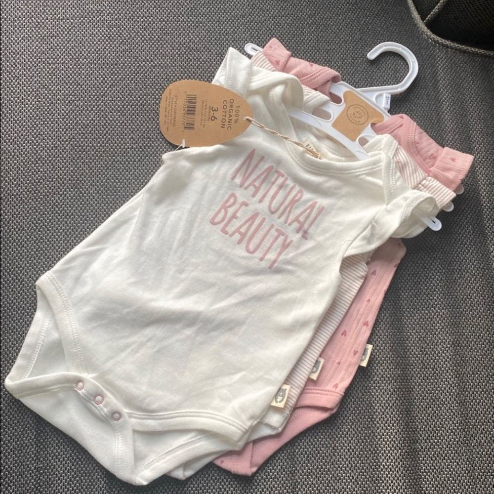 3 pack organic cotton onesies